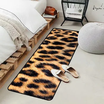 Dirbtinis Kailis 3D Spausdinimo Leopardas Tigras, Krokodilas, Virtuvė Juostele Kilimėlis neslidus kiliminė danga Miegamajame, Naktiniai Kilimas Medinių Grindų Durų Kilimėlis