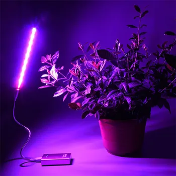 10W Led Grow Light USB Portable LED Augalų Auga Šviesos DC5V Visą Spektrą Fito Lempa su 21 led Sukimosi Lankstus Šviesos Patalpose