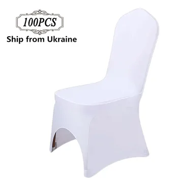 Siųsti iš Ukrainos 100PC Universalus Poliesteris Spandex Kėdė Slipcover Vestuvėms Viešbutis Lauko Šalis Dekoro Pokylio Kėdžių dangose