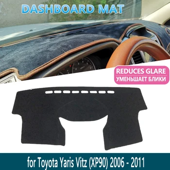 Toyota Yaris Vitz XP90 2006-2011 m. 90 2010 prietaisų Skydelio Kilimėlis Padengti Trinkelėmis CoverDash kilimėlis Vidinės Saulės Pavėsyje, galiniu langu Automobilių Reikmenys