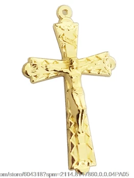 Nemokama laivas 40pcs/pak vieną skylę aukso lydinių rožinio kryžiaus italija kryžiaus,religinių lydinio kryžiaus,roary koplytstulpis, jėzaus kryžius pakabukas