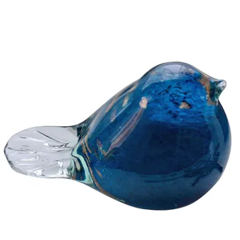 Mėlyno Stiklo Paukščių Buveinės Kristalų Apdaila Kūrybos Vyno Kabineto Stalas Naujų Vestuvių Dovana Gyvūnų Amatų Apdaila
