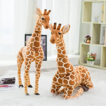 Didžiulis Realiame Gyvenime realiomis Žirafa Pliušinis Žaislas Mielas iškamša Lėlė, Minkšta Modeliavimas Žirafa Lėlės Aukštos Kokybės Gimtadienio Dovana Vaikas