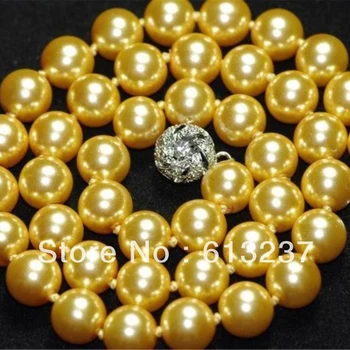 Klasikinio aukso spalvos korpuso aukštos kokybės turas imituojamas-pearl 8mm granules moteris karoliai, papuošalai priėmimo 18 colių MY2041
