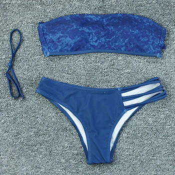 Seksualus Bikini 2021 Naujas maudymosi Kostiumėliai Moterims Tube Top Bikini Komplektas Plius Dydis maudymosi kostiumėlį Paplūdimio Plaukimo Kostiumas Moterų Biquini Šalies XL