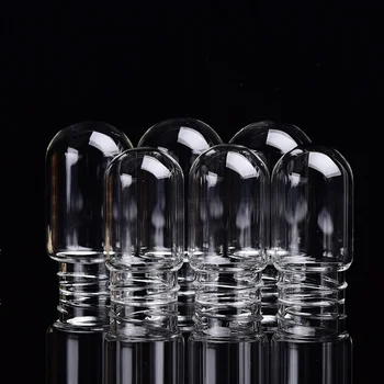 Runyangshi 1pc Dviejų dydžių Crystal healing akmens energijos buteliai žvyro konteinerius pakeisti stiklo įdėklai stiklo vandens butelių