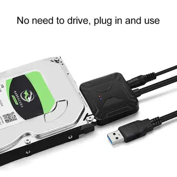 1pc USB 3.0 SATA 3 Kabelis Sata į USB 3.0 Adapteris, Iki 6 Gb / s Paramos 2.5 Colio Išorinis HDD SSD Kietąjį Diską 22 Pin Sata III Kabelis