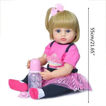 55cm Tikroviškos Lėlės Visą Minkšto Vinilo Bamblys Kūdikiams Tikroviška Cute Girl Žaislas Gimtadienio Dovanos
