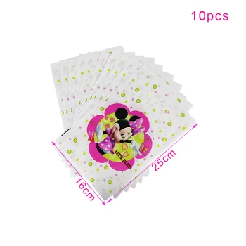 81Pcs Disney Minnie Mouse Temą Vienkartiniai Indai Dizaino Vaikų Gimtadienio Popieriaus Plokštė+Taurė+Servetėlė+Saldainiai Dovanų Maišeliai Prekes