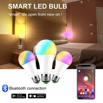 20 Režimai Pritemdomi RGB Smart Lemputė E27 B22 