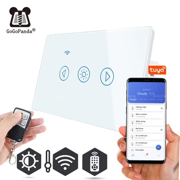 JAV Standarto Lietimo stiprumą Wifi Tuya App Nuotolinio Valdymo 1 Gauja Sienos Telefono Reguliuoti Šviesos Smart Automatikos Jungiklis 220V RF+WIFI