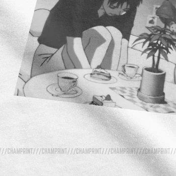 Vyrai T-Shirt Liūdna, Merginos Nuostabios, Medvilnės Marškinėliai trumpomis Rankovėmis Puikiai Mėlyna Satoshi Kon Anime 1997 Marškinėliai Apvalios Apykaklės Viršūnes 6XL