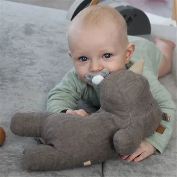 Raganosis Pliušinis žaislas Mielas, Patogus Rhino Hippo Kimštiniai žaislai, Kūdikių Kambario Dekoracijas Kawaii Pagalvė