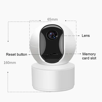 IR Stebėti judesio, kamera, Wireless WiFi camera PTZ 4K pažangi Sekimo Automatiškai CMOS Žmogaus aptikimo 360 tinklo kameros