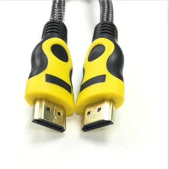 HDMI į HDMI Kabelis, 3D 2.0 K Male-Male High Premium Auksu HDMI Adapteris Tablet HDTV Kamera, PC geltona spalva