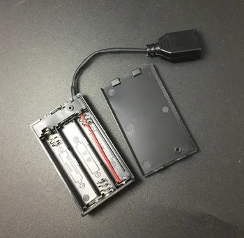 Aukštos Kokybės 7 USB Lizdai Mažas Splitter Jungiklį, Ir, Baterija, Dėžutė Su Usb LED Šviesos Up Kit Pastato Modelis