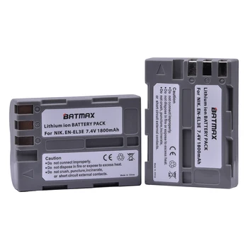 Batmax EN-EL3E, EN EL3E Baterija +USB Dual Kroviklis Nikon ENEL3E LT EL3E D30 D50 D70 D90 D70S D300 Fotoaparatas