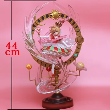 44cm Anime Cardcaptor Sakura Kinomoto Žvaigždžių Telaimina Jus PVC Veiksmų Skaičius, Anime Paveikslas Modelis, Žaislų Kolekcijos Lėlės Dovana