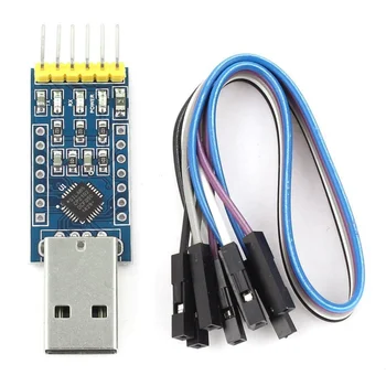 CP2102 USB 2.0 į UART TTL 6PIN Modulio Serijos Konverteris Adapteris Mėlyna+Sidabrinė