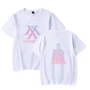 2020 Mados Moteriški T Shirts Kpop MONSTA X WONHO MP Tos Pačios Lyties trumpomis Rankovėmis Marškinėlius Atsitiktinis Harajuku T-shirt Viršūnes 4XL Drabužiai
