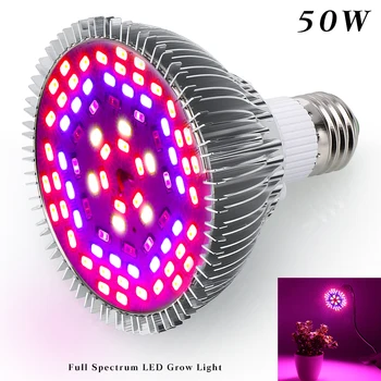 Viso Spektro led grow light bulbs 30W 50W 80W 100W E27 LED Augalų Auga Lempos Fitolampy phytolamp Patalpų Hydroponics Augti Palapinė