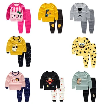 Vaikai Sleepwear baby girl drabužių pavasario žiemos medvilnės rinkiniai Vaikams Homewear Pižama Berniukui pyjama enfant naktiniai drabužiai Vaikams 2-13Y