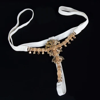 Ponios Mažas juosmens Apatiniai Seksualus Kelnaitės Su Gėlių Diamond Dekoruoti Babydoll Atvira Tarpkojo Erotinis apatinis Trikotažas Moterų G-String Diržas