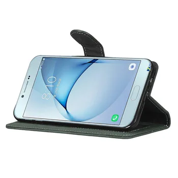 Retro Matinis Odinis dėklas, Skirtas Samsung Galaxy C9 Pro Dangtelį Filp Stovėti Klasikinio PU Piniginė Foto rėmelis Kortelės lizdo Mobiliojo Telefono Krepšiai