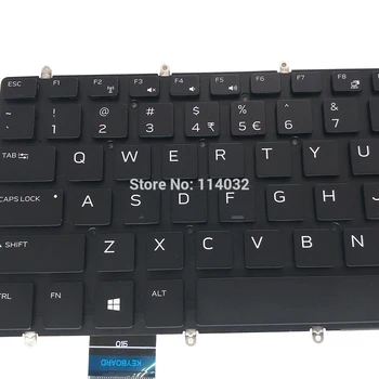 MUMS klaviatūra Dell Alienware M17 R1 M15 2019 JAV anglų juoda su apšvietimu be rėmelio 0KN4-0D1UI12 948-E8MJ naujas originalus