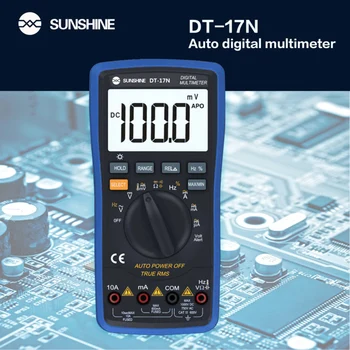 DT-17N Ultra-Nešiojamas Skaitmeninis Multimetras Nešiojamą LCD Ekranas, Pažangi Multimetras AC DC Įtampos Testeris Hz