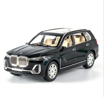 1. 24 modeliavimas X7 vaikų žaislas lydinio automobilio modelį ornamentu su garso ir šviesos durų atidarymo vaikų gimtadienio dovanų aukso