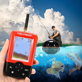 HobbyLane Smart Nešiojamų Gylis Žuvų Ieškiklis su 100 M Belaidžio Echolotai Jutiklis Aido geresnį Fishfinder Ežero, Žvejyba Jūroje, Sūraus vandens