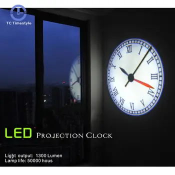 Led Lempos Projekcija Laikrodis Naujų Kūrybinių Šviesos LED Skaitmeninis Laikrodis, Gražus Modelio Projekcijos Sieninis Laikrodis su 5 Vienetų Spalva
