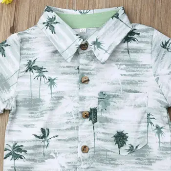 Bamblys berniuko, dviejų dalių komplektas vasaros aprangą trumpas rankovės marškinėliai, trumpi drabužiai vaikams