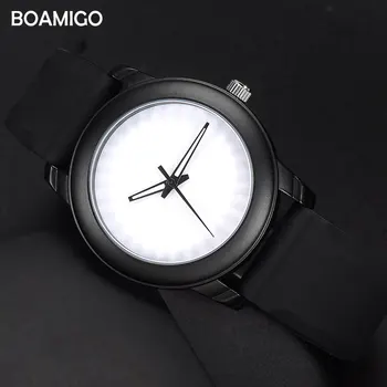 Vyrų laikrodžiai Labai paprasta unisex kvarco žiūrėti BOAMIGO mados gumos laikrodžius 2019 kūrybos dovana clcok relogio masculino
