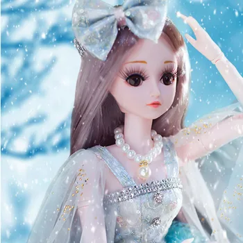 60cm 3D Akis Gražus 1/3 BJD Doll Nustatyti Mergina Mados Grožio Žaislai Vaikams Princesė Modeliavimas Mergina Lėlės Geriausia Gimtadienio Dovana