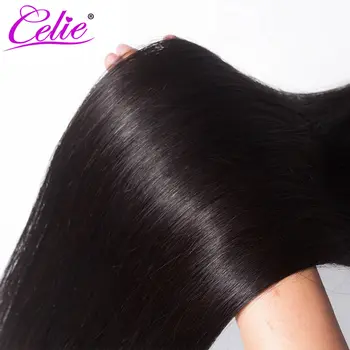 Celie Tiesūs Plaukai Ryšulių Remy Human Hair Extension 28 30 32 34 36 38 40 Colių Ryšulių Tiesiai Brazilijos Plaukų Pynimas Ryšuliai