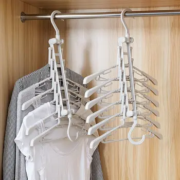 Multi-layer Lankstymo Pakabos Lankstymo Marškinėliai Kailio Drabužių Kabykla Skrybėlę Kelnes Sutaupyti Vietos stalčiuko Spinta Saugojimo Organizacija