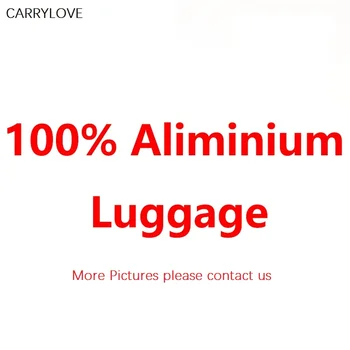 Aliuminio-magnio lydinio 20/24/26/29 colių geležinkelių bagažo verslo kelionių lagaminą aliuminio suktuko vežimėlio krepšys ant ratų