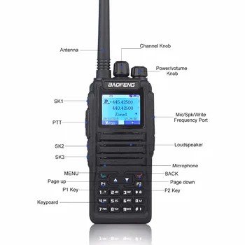 Walkie Talkie baofeng dmr radijo dual band skaitmeninis walkie talkie DM-1701 dual laiko tarpsnių II Pakopa ( dm-5r plius versijos)