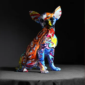 Šiaurės Dervos Dažytos Šuo Miniatiūros Figūrėlės Rankų Darbo Gyvūnų Statula, Namų Dekoracijas, Stalo Puošyba Šunelis Skulptūra Amatų