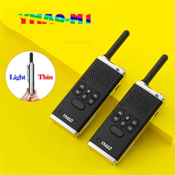(2vnt) YMAO Walkie Talkie uhf PMR446 PRS462 Nešiojamų kumpis Radijo ryšys galingas walkie-talkies Blykstė HF Transiveris
