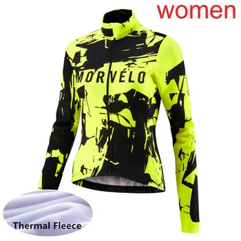 Ropa ciclismo 2019 Žiemą Šilumos Vilnos dviračių ilgomis rankovėmis Jersey lenktynių dviratis marškinėliai Komanda Morvelo moterų mtb dviračių drabužių L8