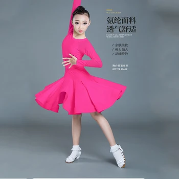Naujas lotynų Šokių Suknelė Mergaitėms Vaikas Tango Salsa Pramoginių Šokių Suknelė Konkurencijos Kostiumas Vaikams, Šokių Praktikos Drabužius SL2328