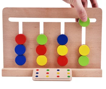 Montessori Keturių Spalvų Žaidimas Medinis Žaislas Spalvų Atitikimo Vaikams Mokymosi Matematikos Clors Žaislai