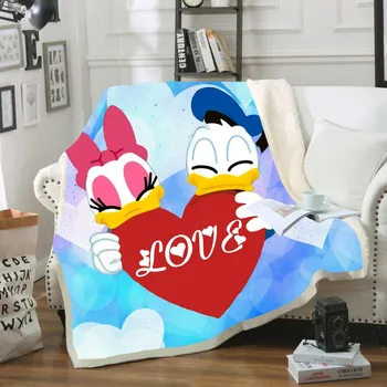 Disney Daisy Duck ančiukas Donaldas Pora Kūdikiams Pliušinis Antklodė Mesti Sofa-Lova Padengti Vienu Twin Patalynės Berniukams, Mergaitėms, Vaikams, Dovanos