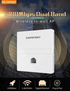 Tiekimo viešbutis naudoti 86 Belaidis-sienos AP 1200Mbps Dual Band RJ45 LAN WAN Port plokštės wifi patalpų Ethernet Prieigos Taškas, maršrutizatorius