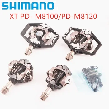 Shimano Deore XT PD-M8100 PD-M8120 Rasės SPD Pedalų MTB Kalnų Dviračių Pedalus Su SM-SH51 Trinkeles