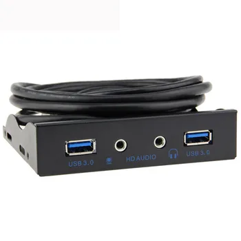 20Pin 2 Port USB 3.0 HUB Ir HD Audio 3.5-KOMPIUTERIO Diskelių Priekinio Skydelio Laidas