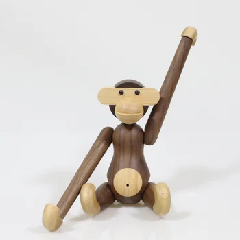 Medžio skulptūra Namų figūrėlės Apdailos Kambarį Dekoro Kabo Mediniai Beždžionė Lėlės šuo Šiaurės Medžio Drožybos Amatų Gyvūnų